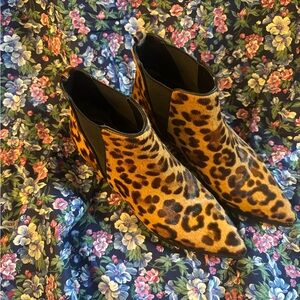 Marc Fisher Miyalely Genuine Leather Leopard Boots